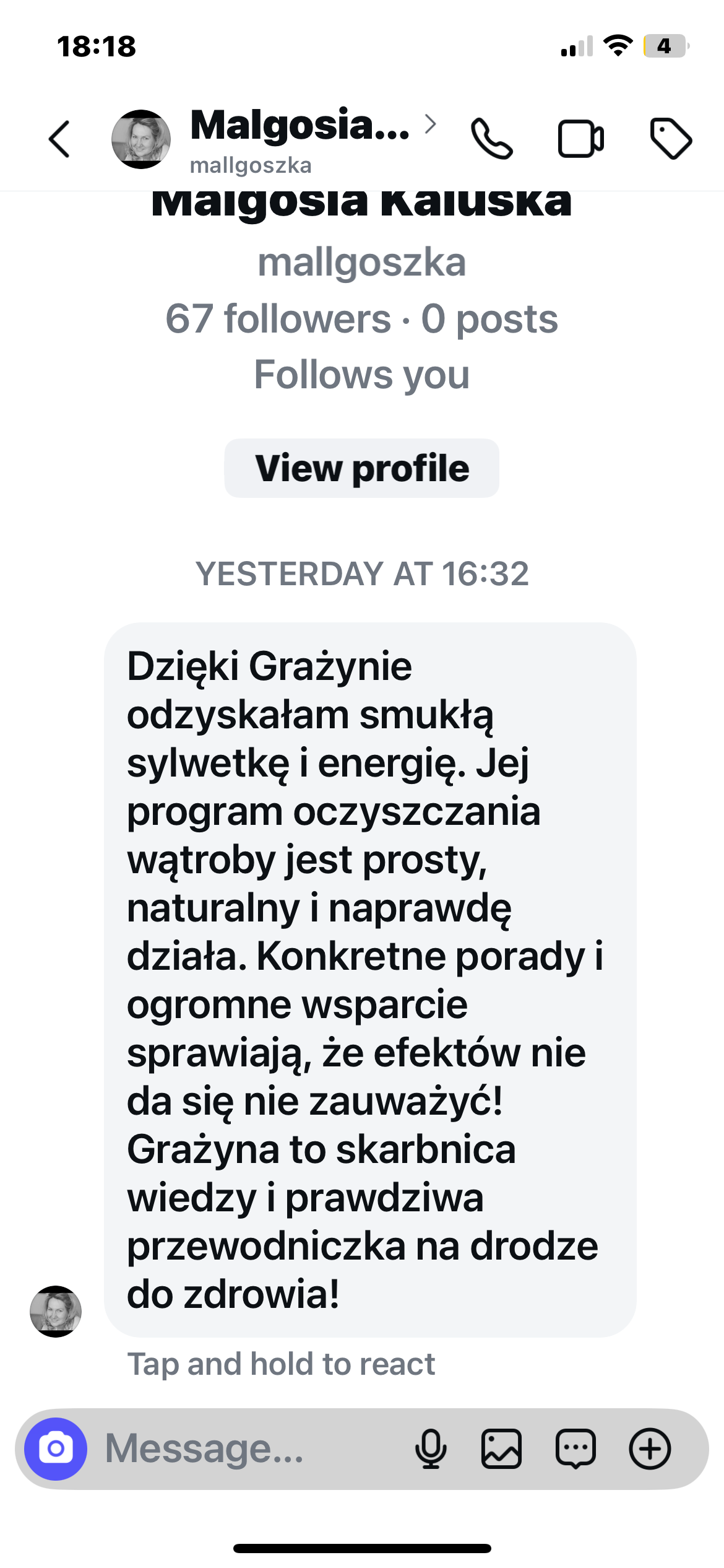 Opinia klientki 4